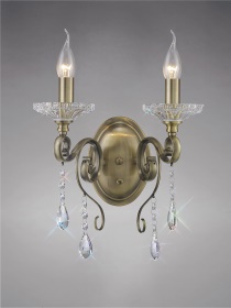 Libra Crystal Wall Lights Diyas Armed Wall Lights